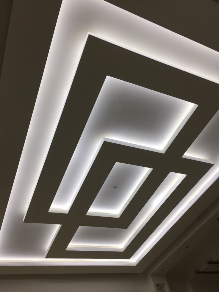 Layered Gypsum Ceiling Design